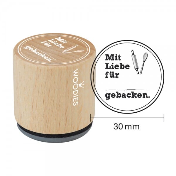 Woodies Stempel - Mit Liebe für ... gebacken