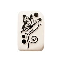 LaDot Stein &quot;Schmetterling geschwungen&quot; (2,5 x 5 cm) - Temporärer Tattoo Stempel