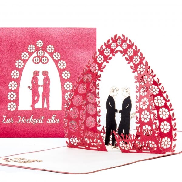 Colognecards Pop-Up Karte Gay Wedding