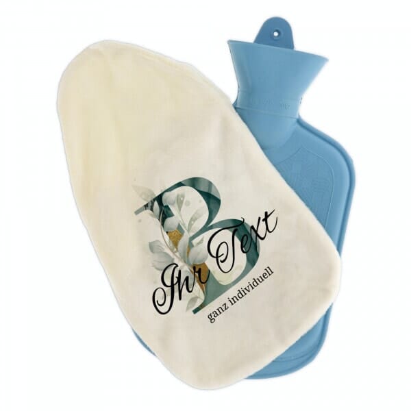 Wärmflasche mit Buchstabe &amp; Individualisierung