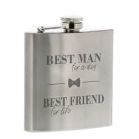 Flachmann &quot;BEST MAN for a day - BEST FRIEND for life&quot;