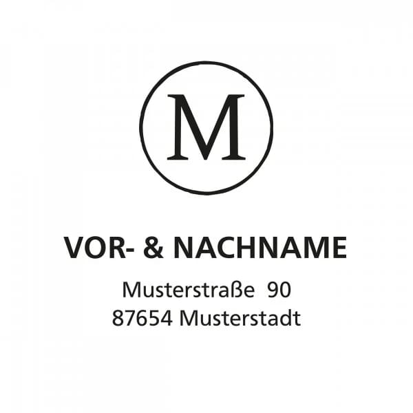 Monogrammstempel - Buchstabenstempel im modernen Stil - Trodat 4924
