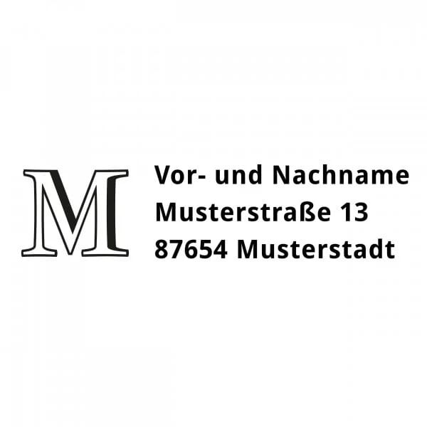 Monogrammstempel - Grossbuchstabe mit Schatten - Trodat 4915